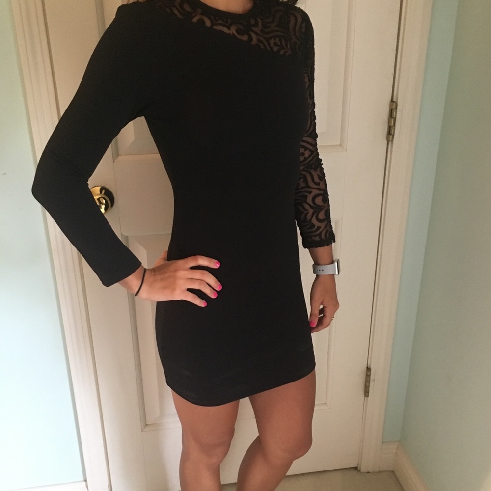 Sally Miller black long sleeve dress